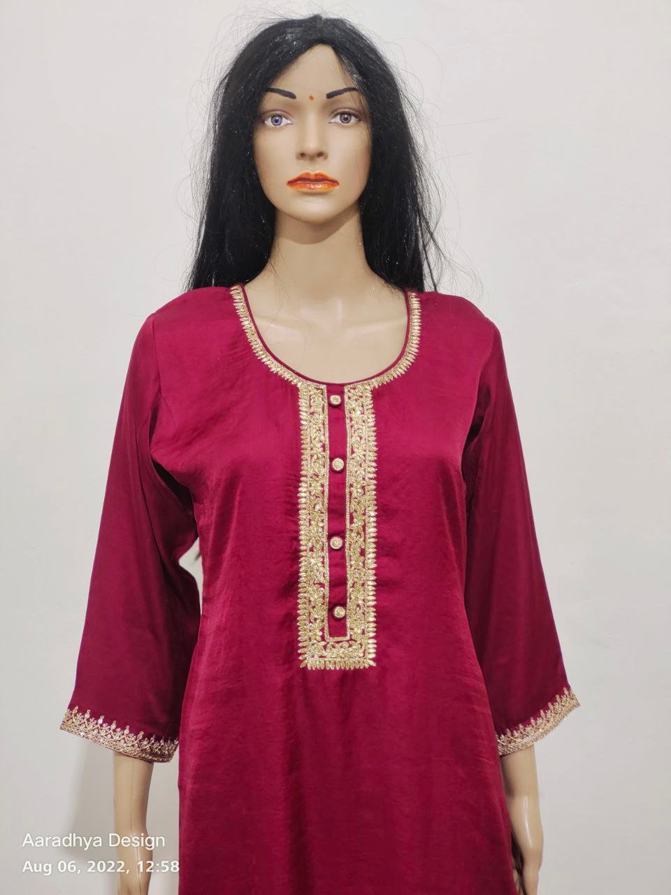 Cording & sequince kurti