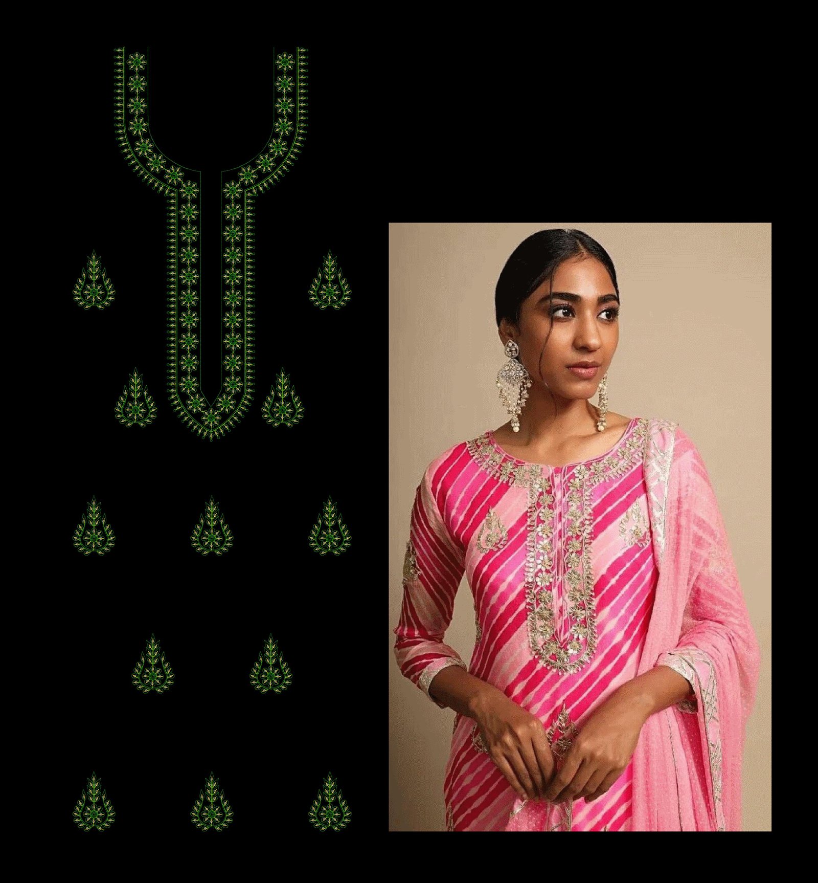 Cording & Sequince kurti