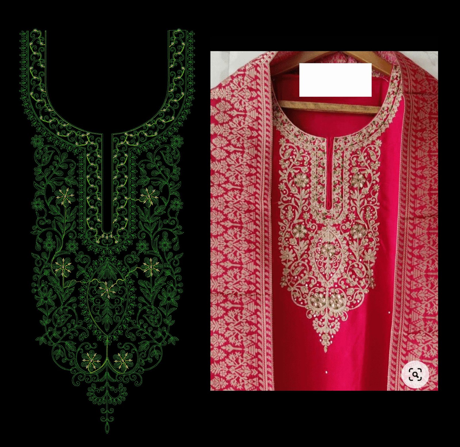 Cording & sequince kurti