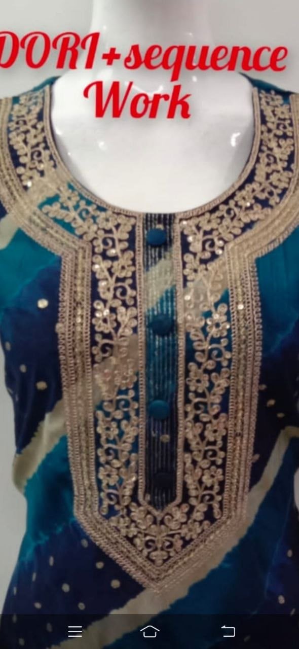 Cording & sequince kurti