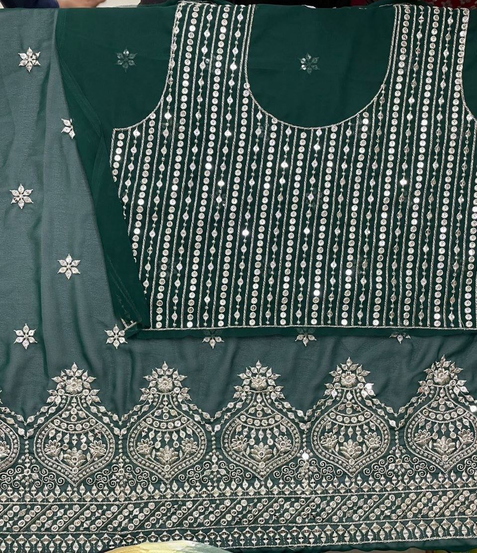 5mm-Sequince Ghaghara choli