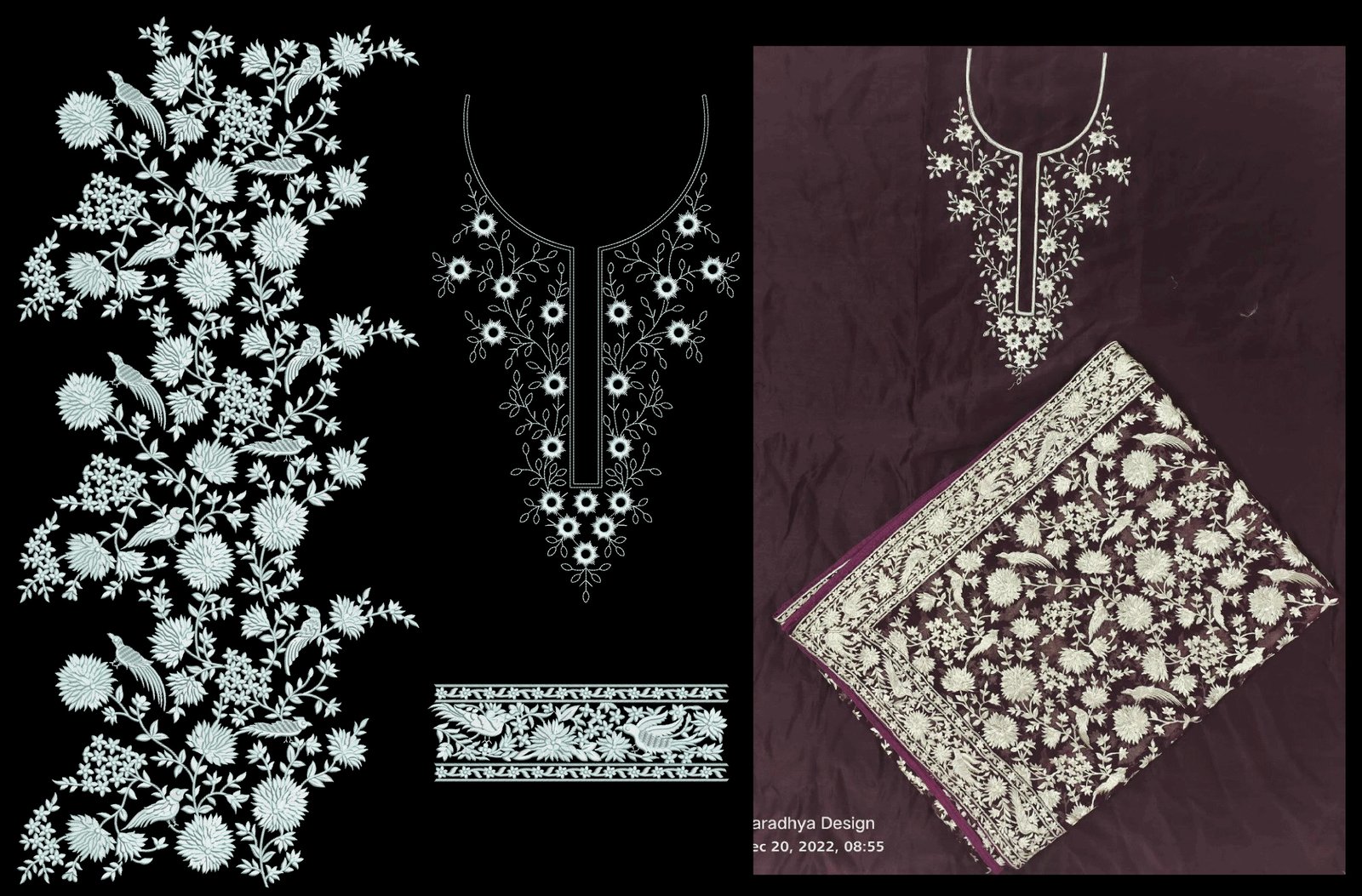 Neck Top Duppata Design