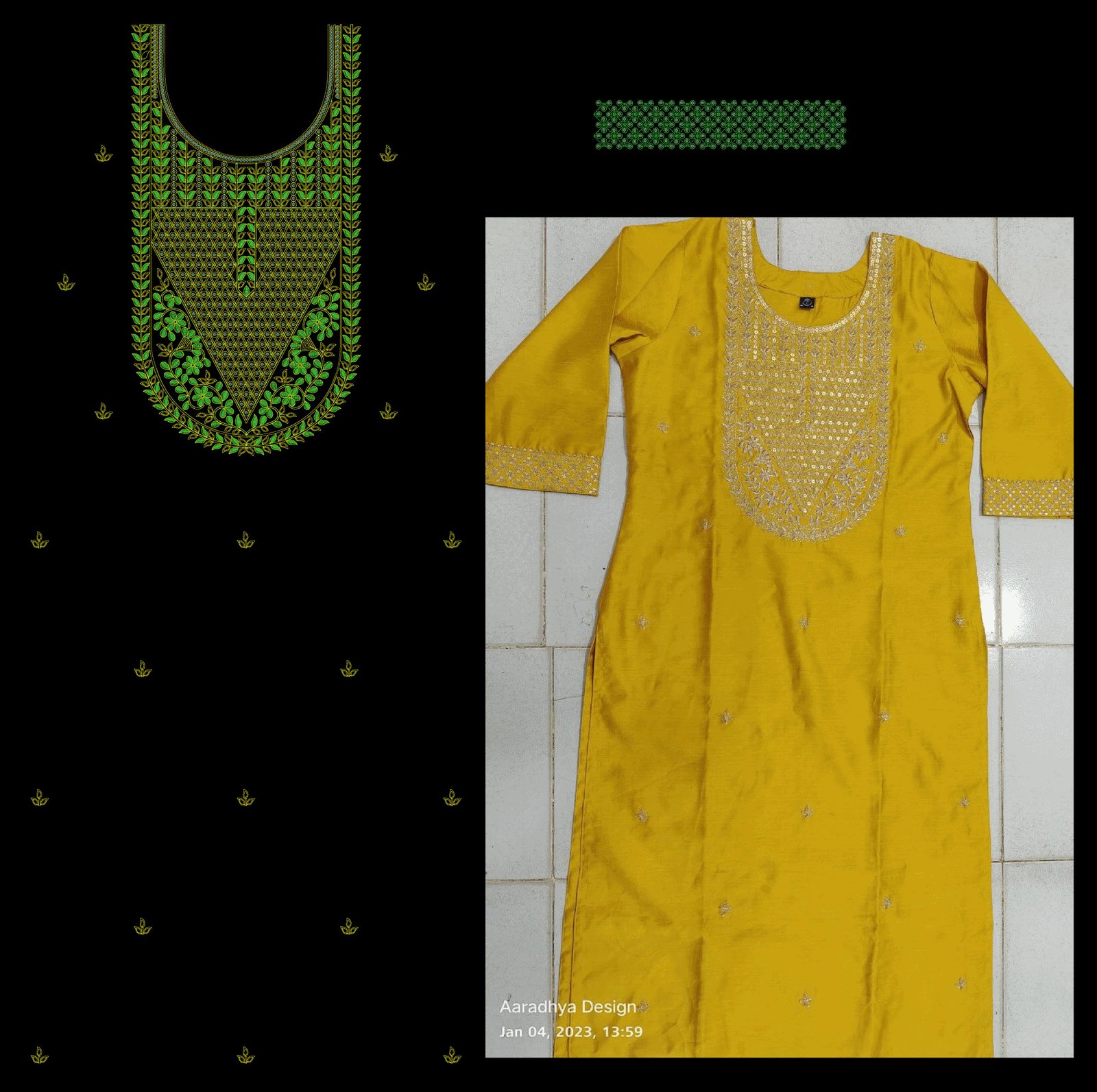 Cording & Sequince kurti