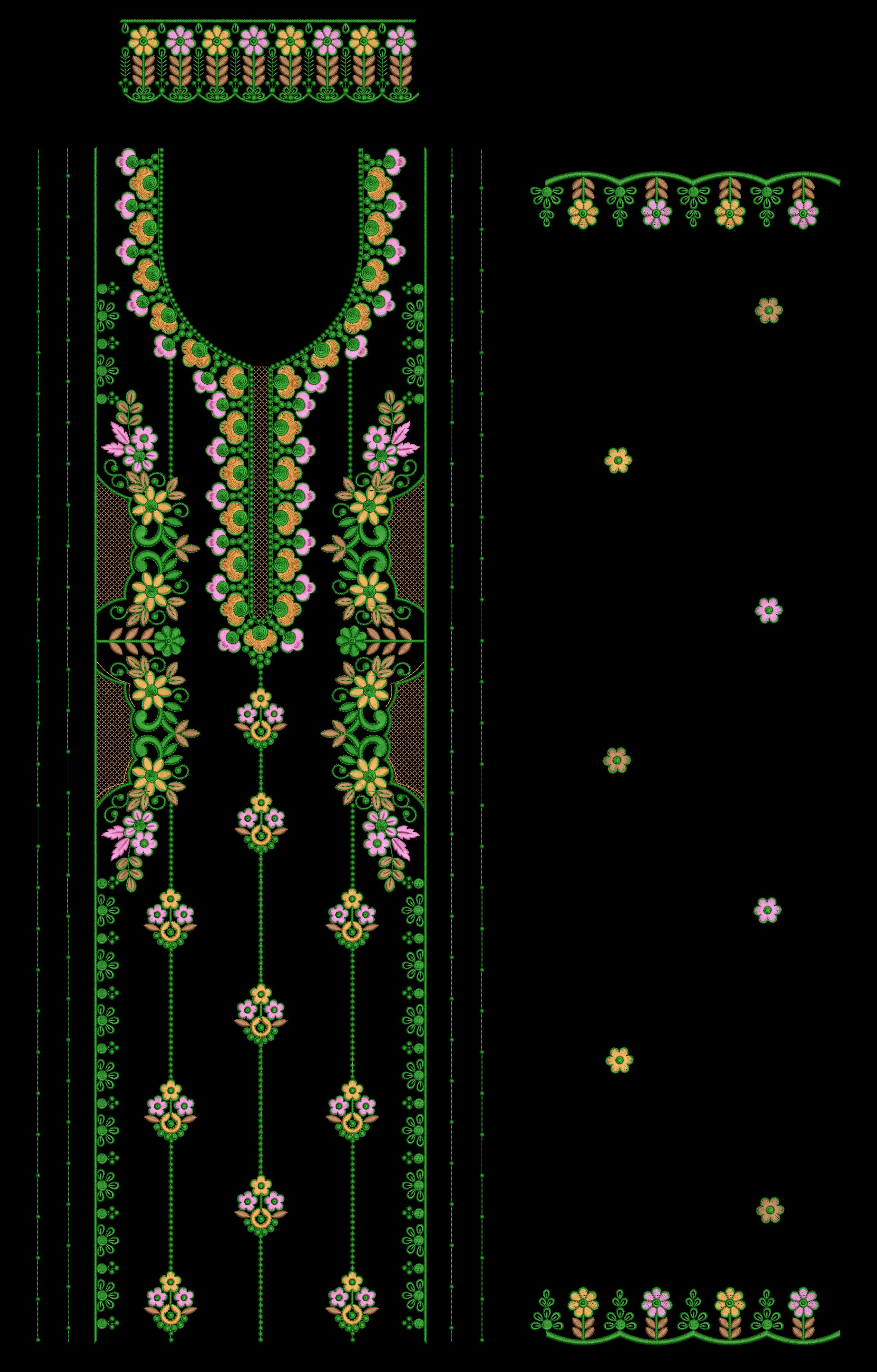 Neck Top Duppata Design