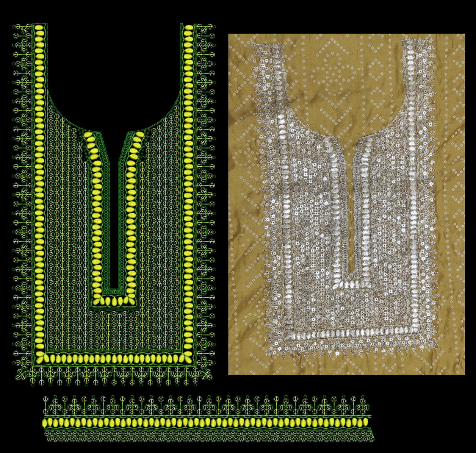 5mm- sequince & cording neck