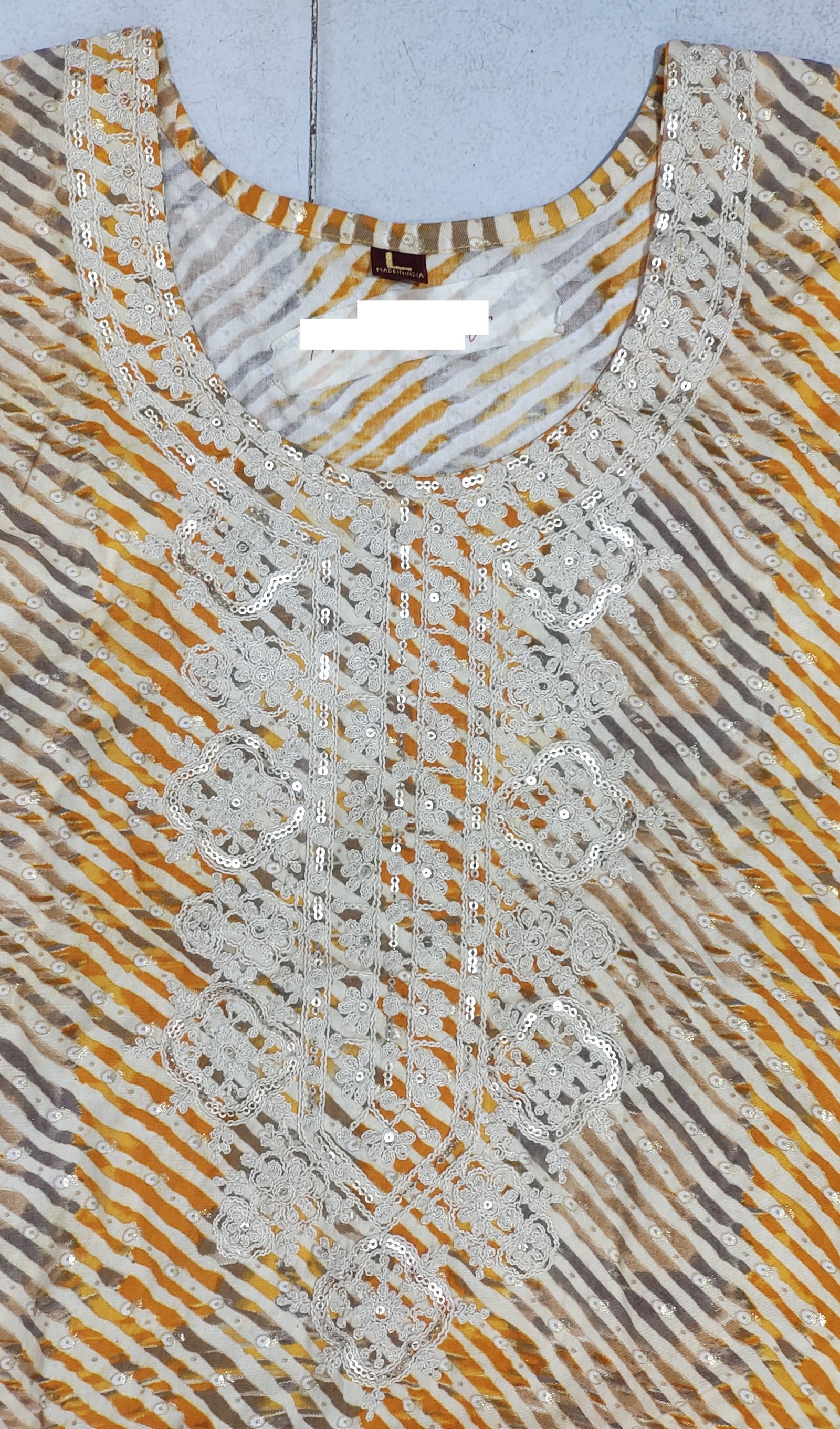 Cording & sequince kurti