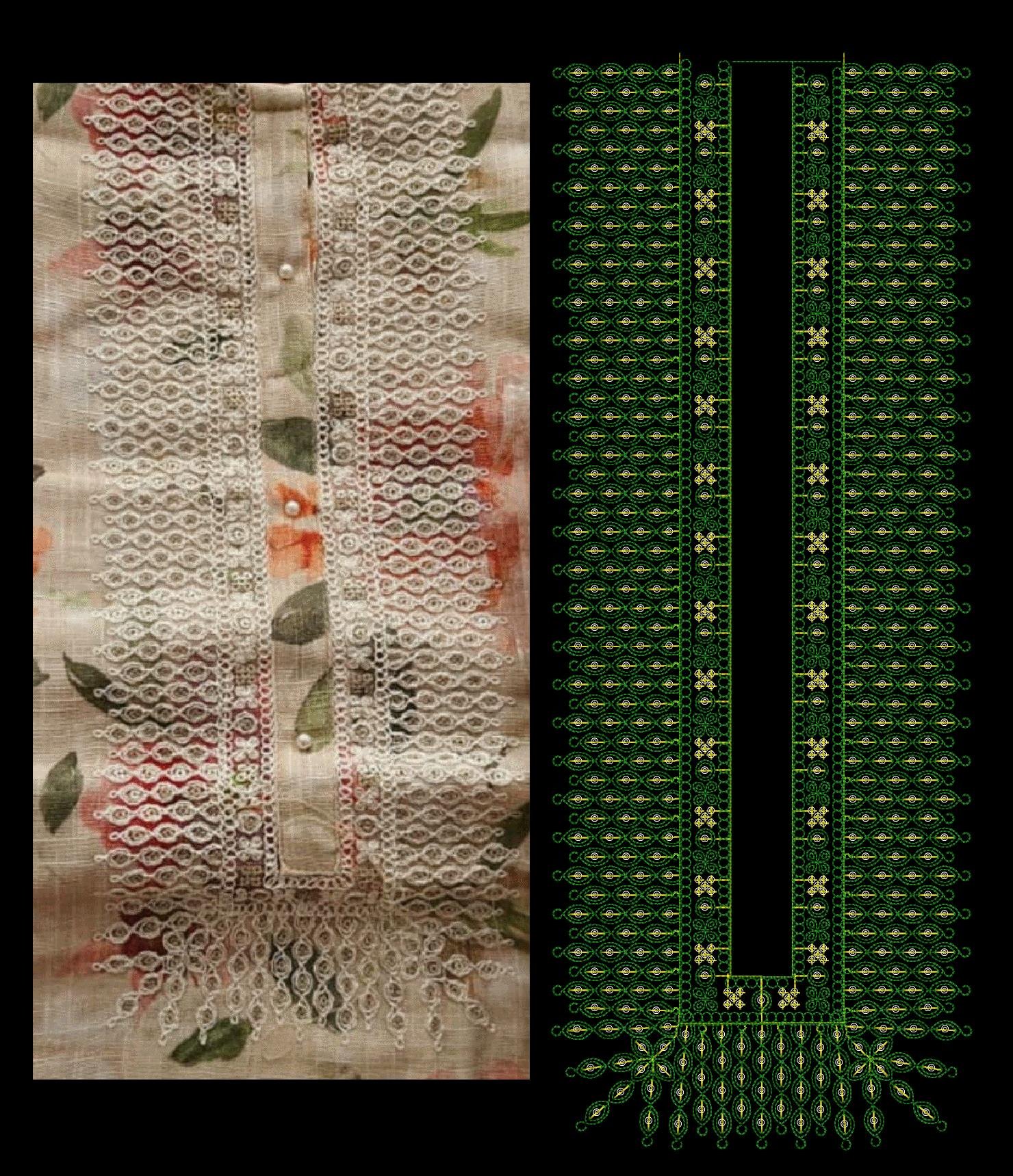 Cording & sequince kurti