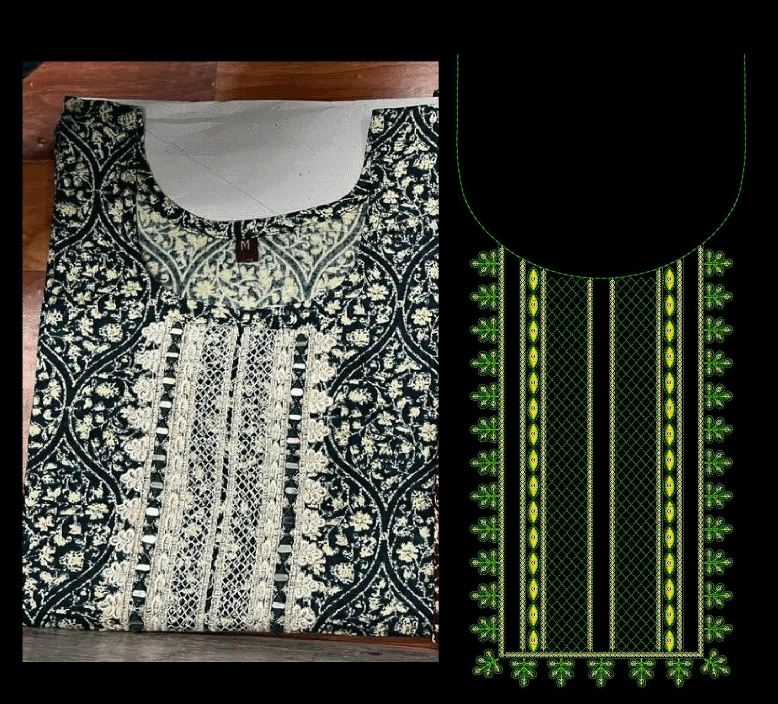 Cording &Sequince kurti