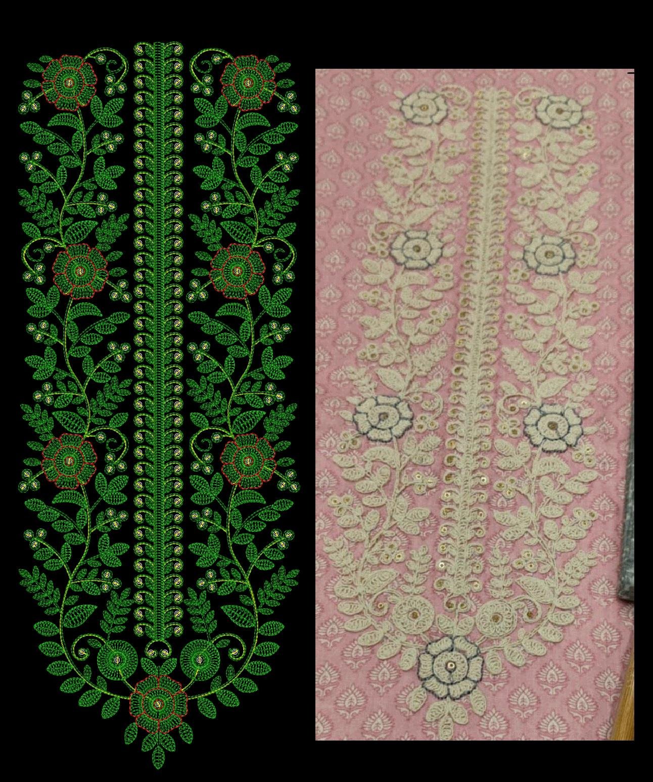 Cording & sequince kurti