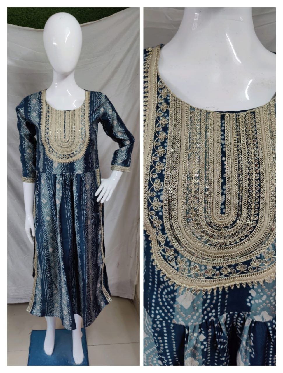 Cording & sequince kurti Design