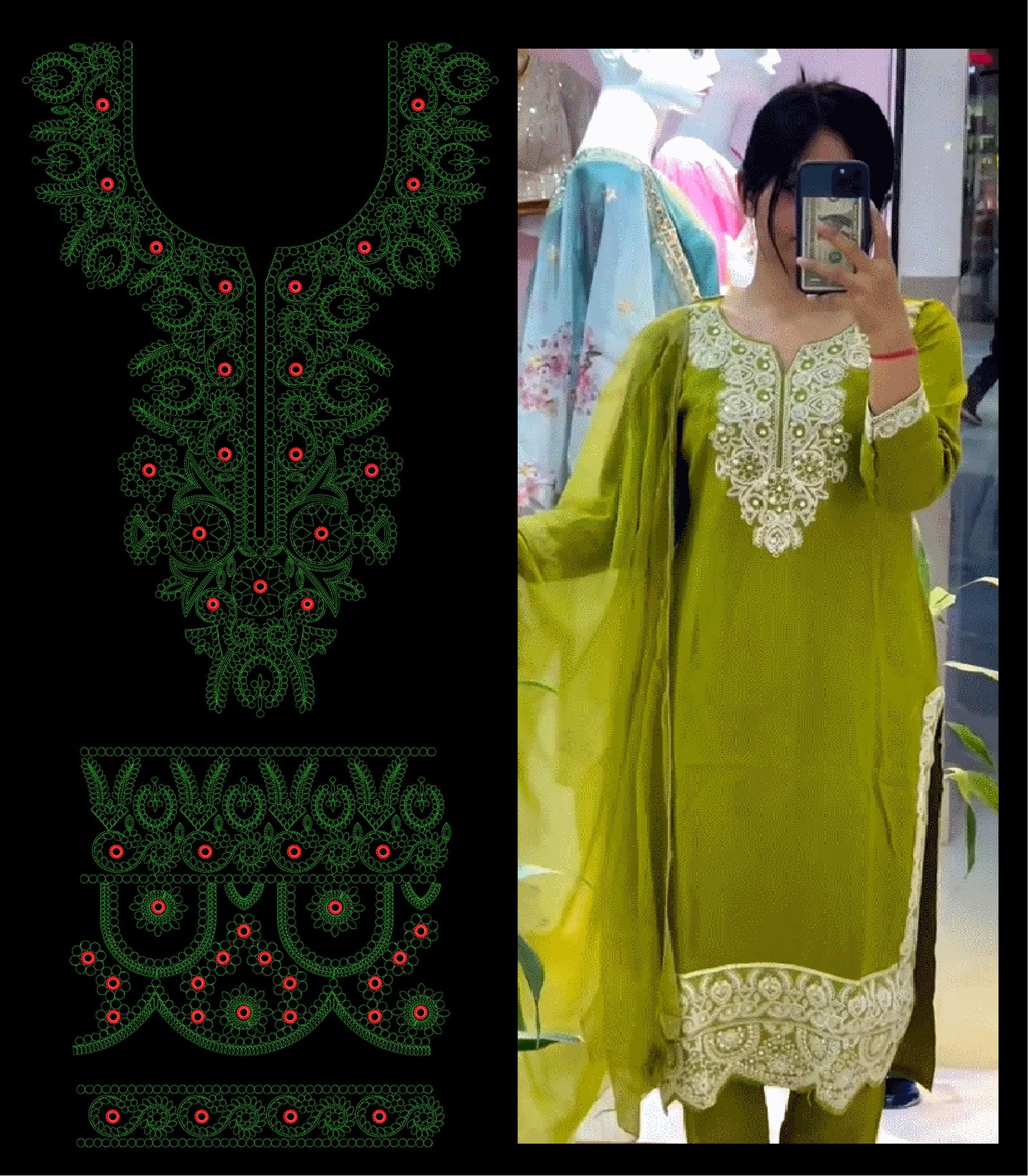 Cording kurti Design