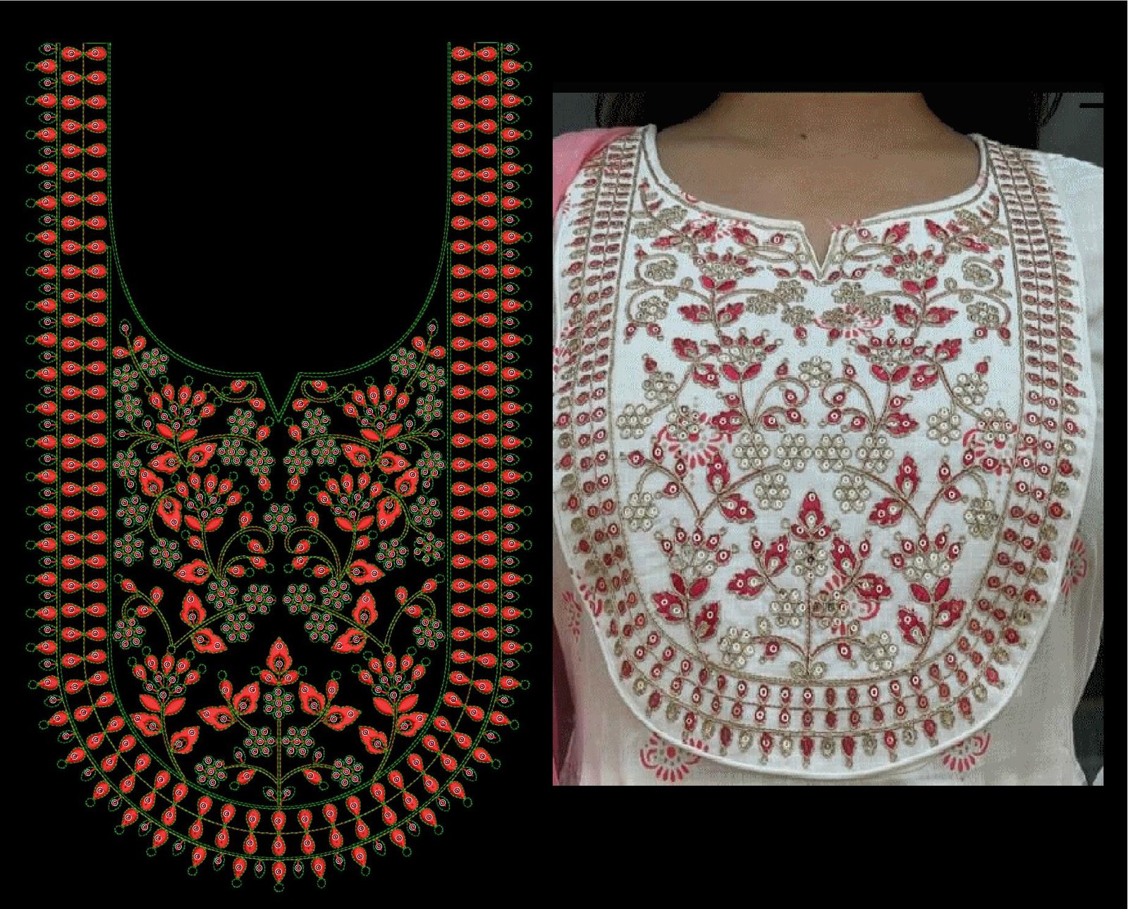 Cording & Sequince kurti