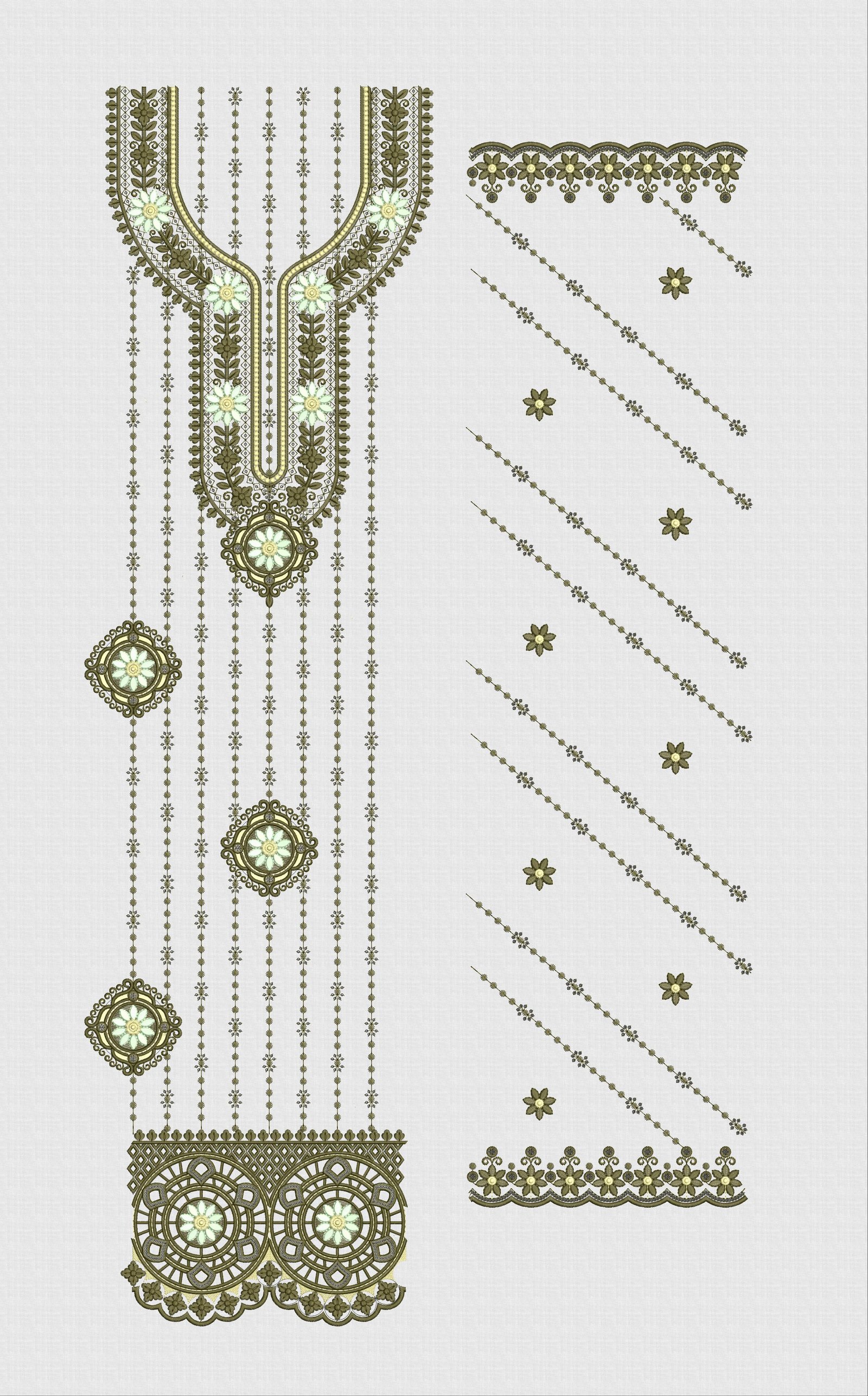 Neck Top Duppata sequince