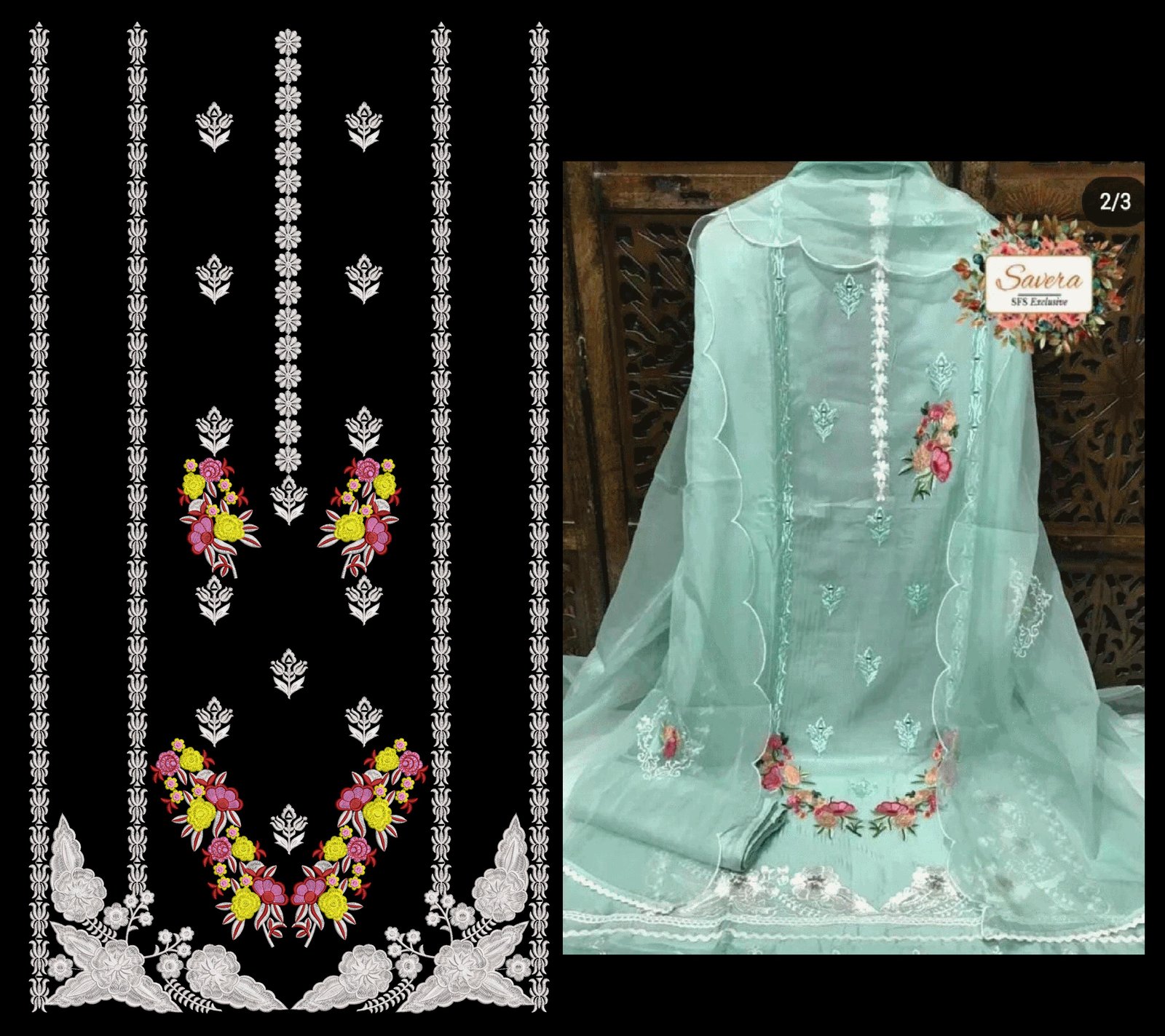 Neck Top Duppata Design