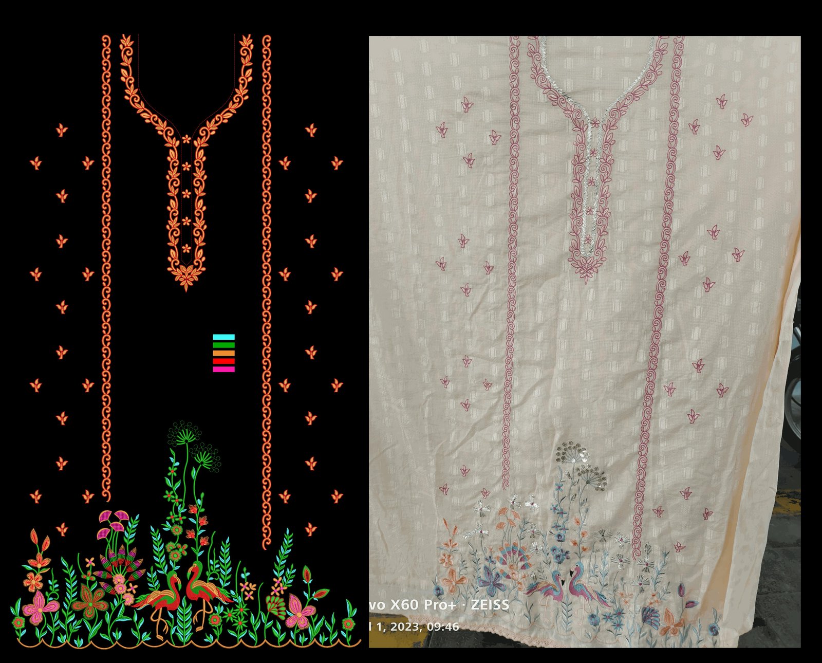 Neck Top Duppata Design