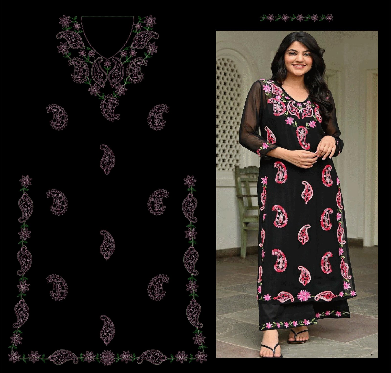 Chain/Aari fancy kurti