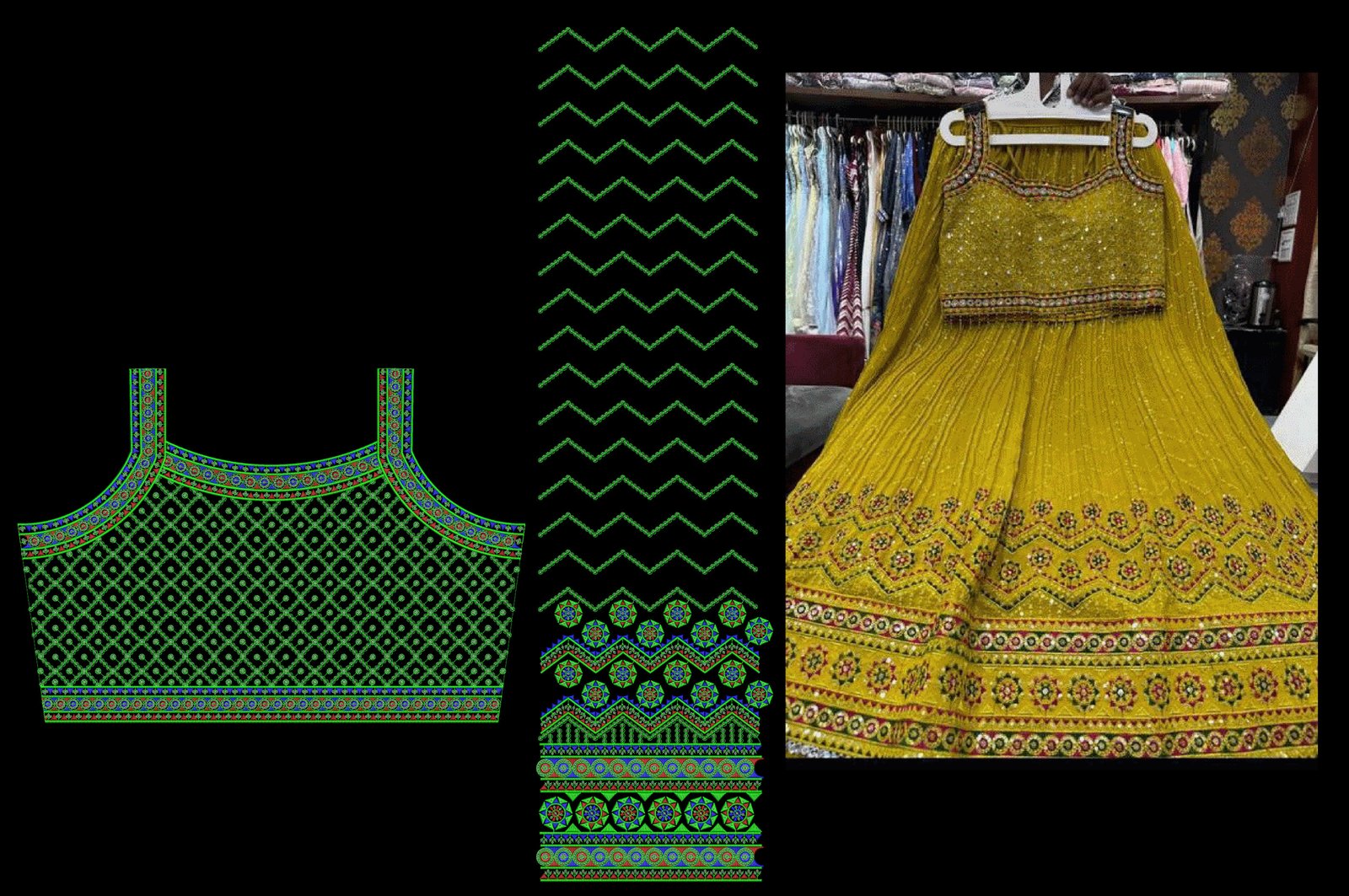 Sequince Ghaghara choli