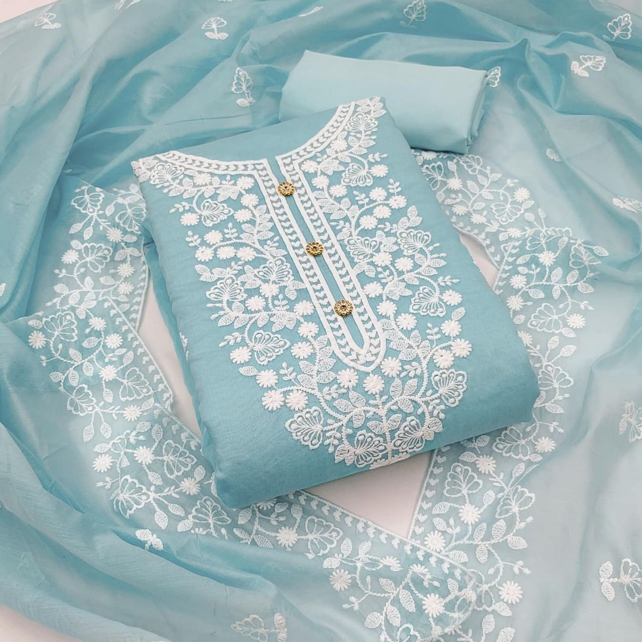 Neck Top Duppata Design