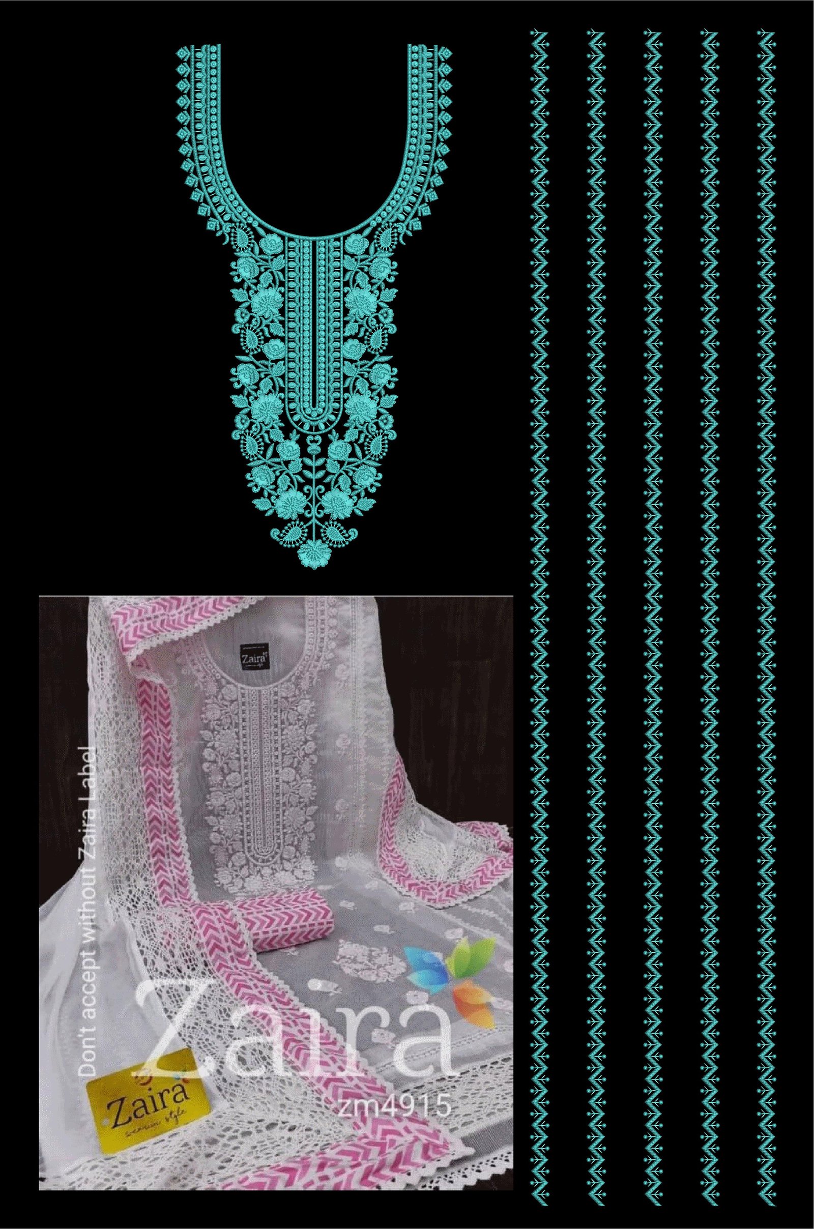 Neck Top Duppata Design