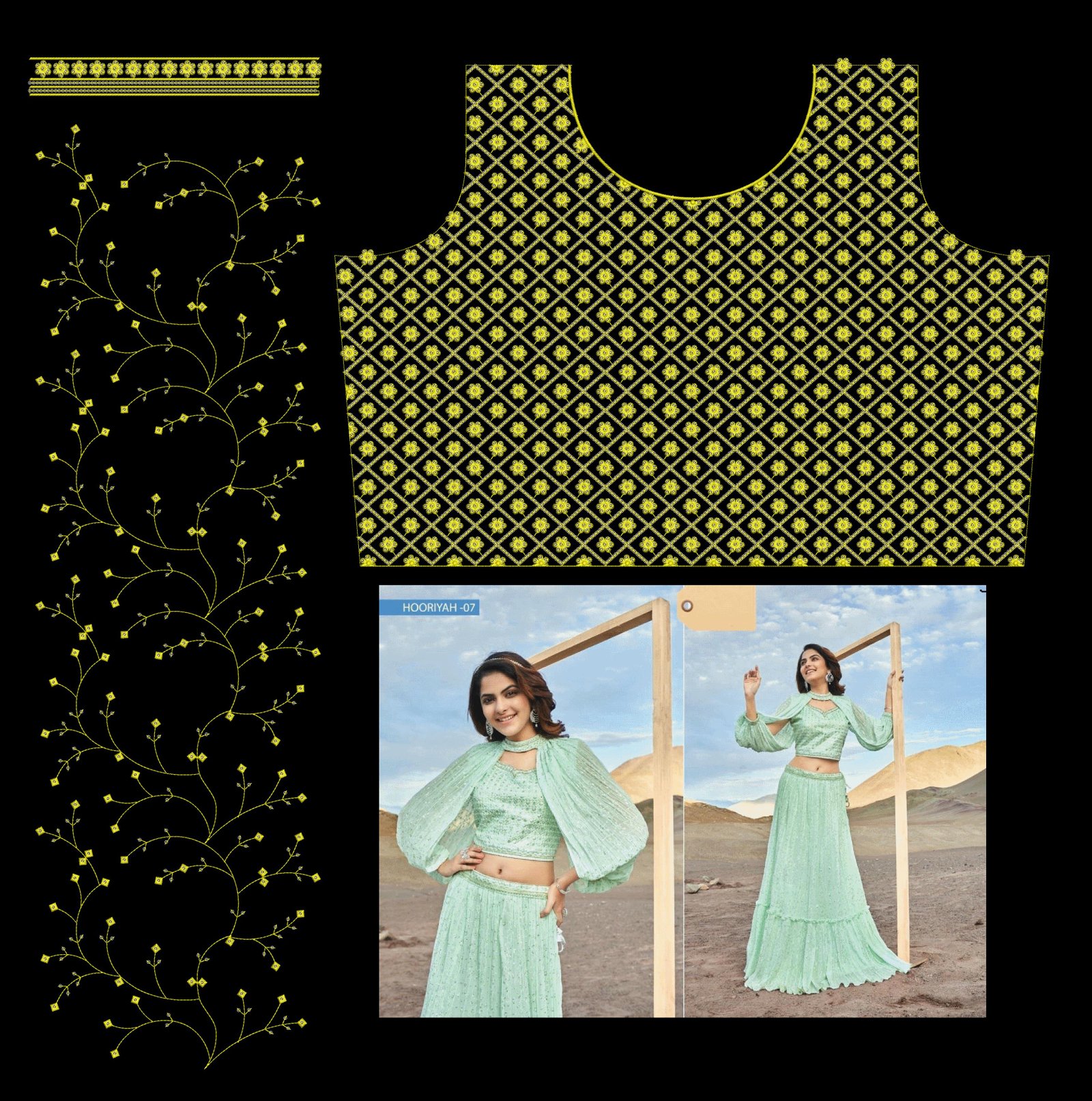 Sequince Ghaghara choli