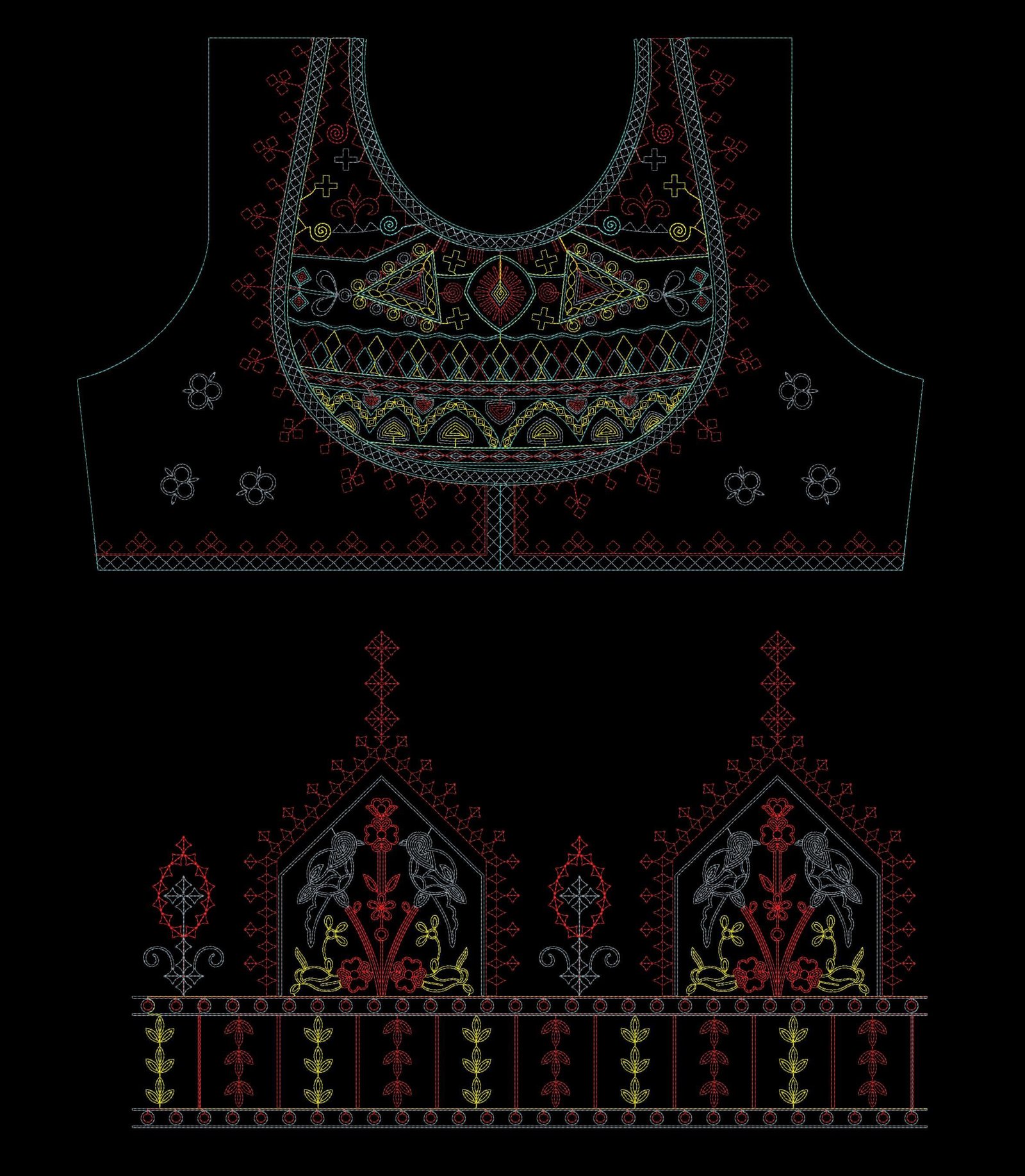 Chain Neck & Choli Ghaghara