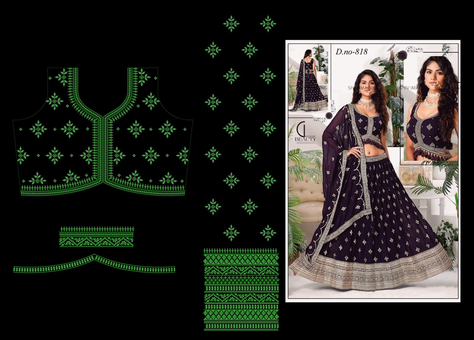 Sequince Ghaghara choli