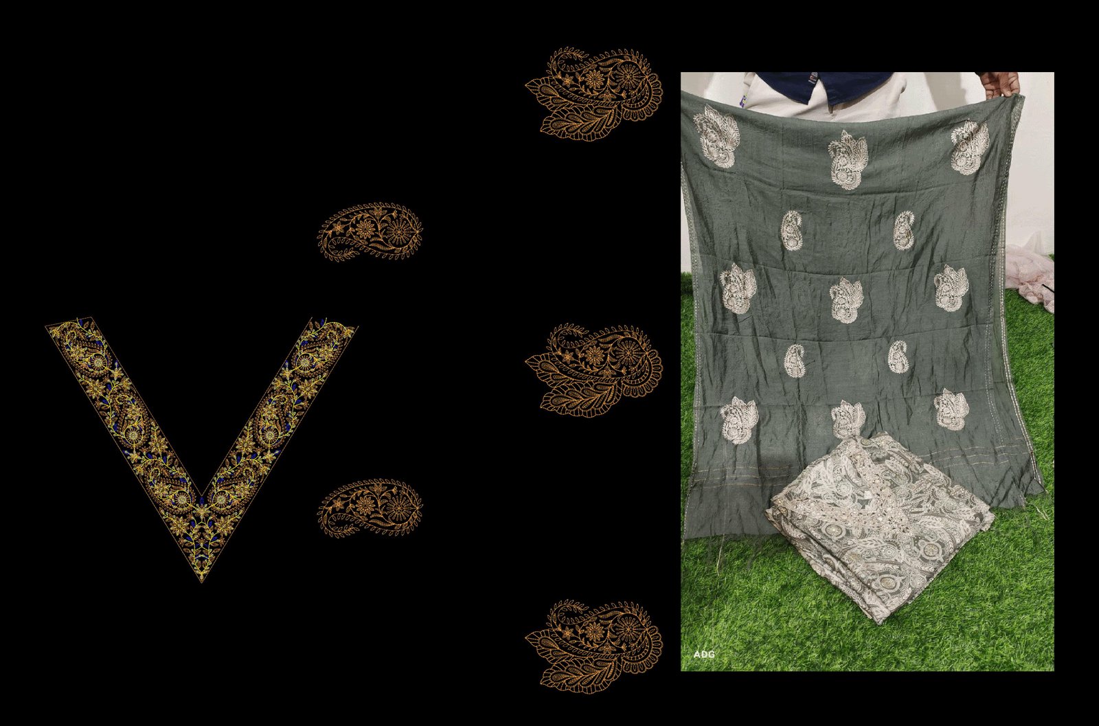 Chain/Aari & sequince fancy kurti