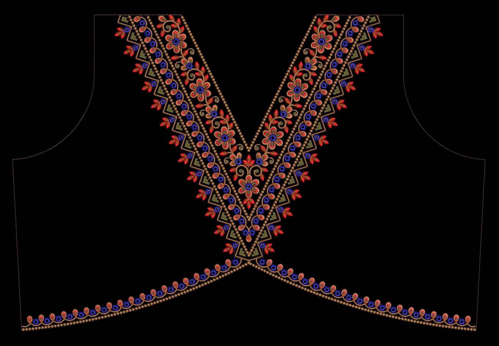 V neck  alia cut