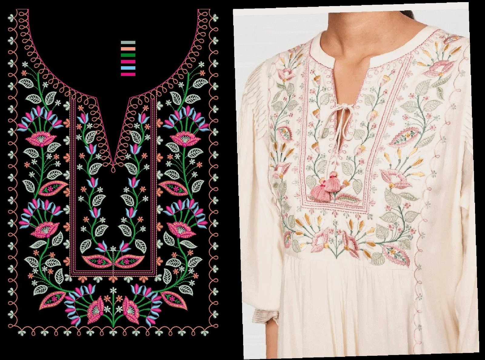 fancy kurti neck