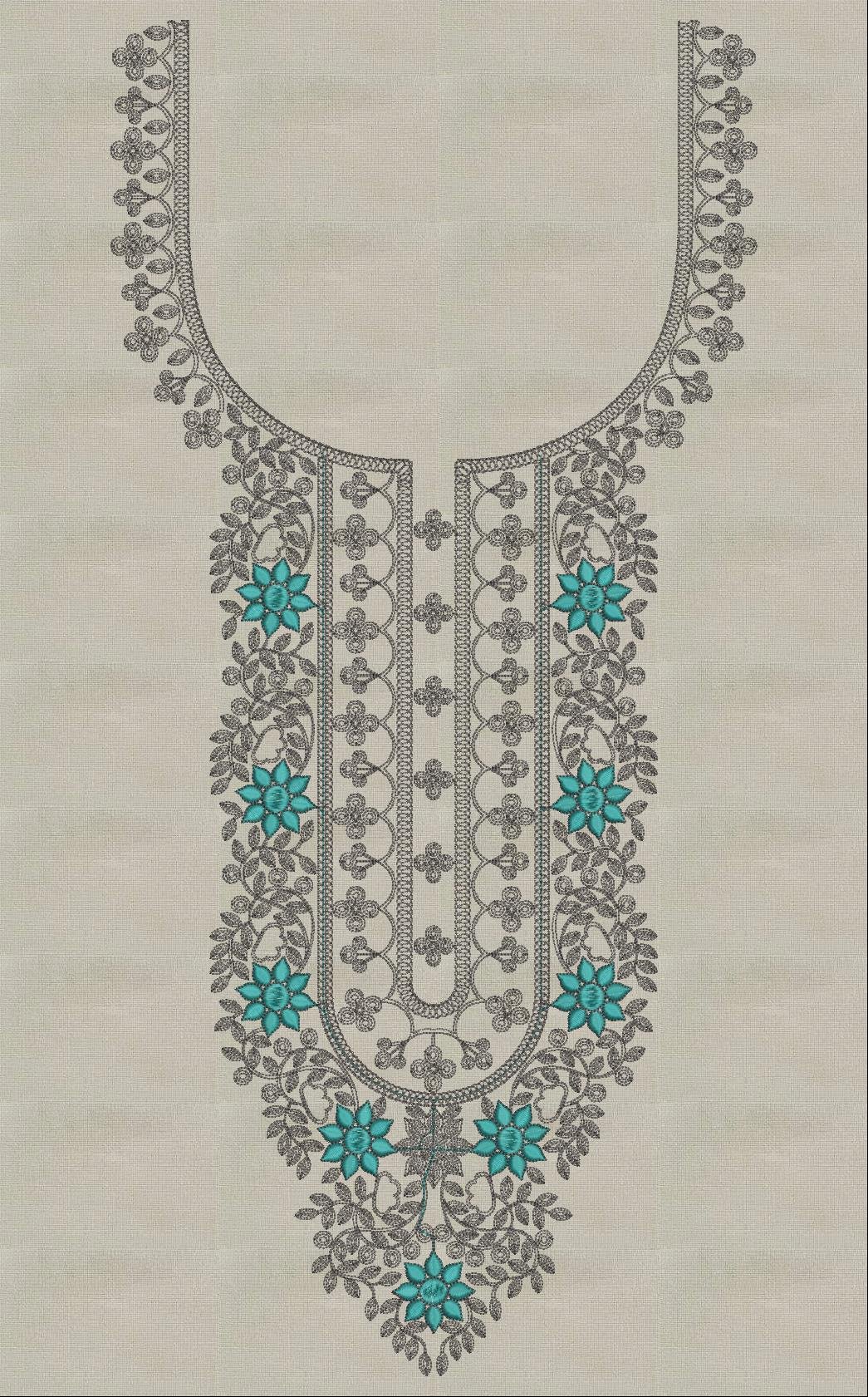 FANCY CORDING NECK