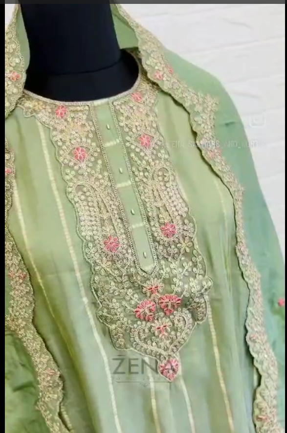 FANCY KURTI NECK & DUPATTA