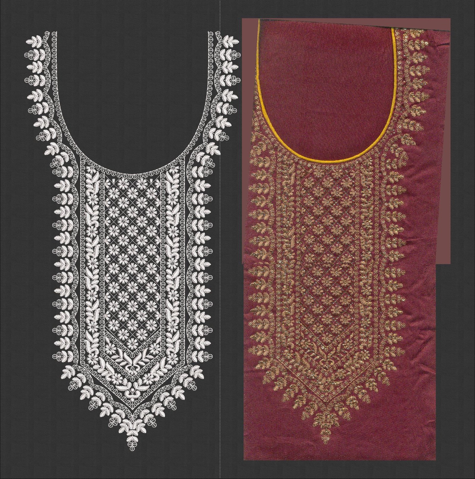 FANCY kurty NECK