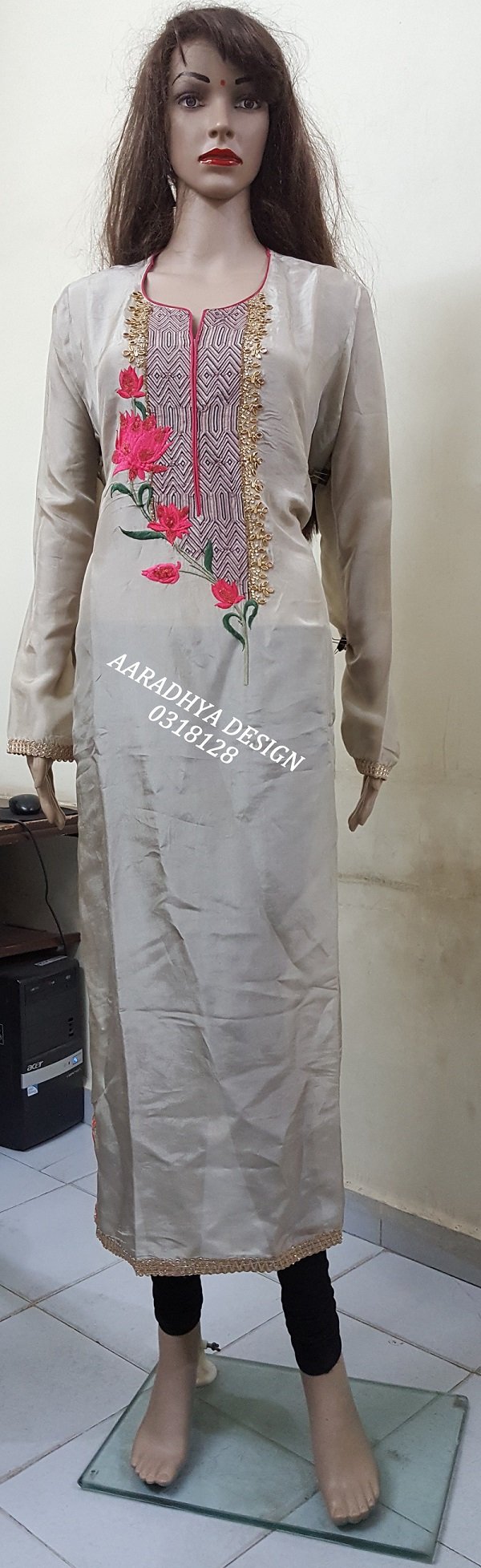 Neck Top Duppata Design