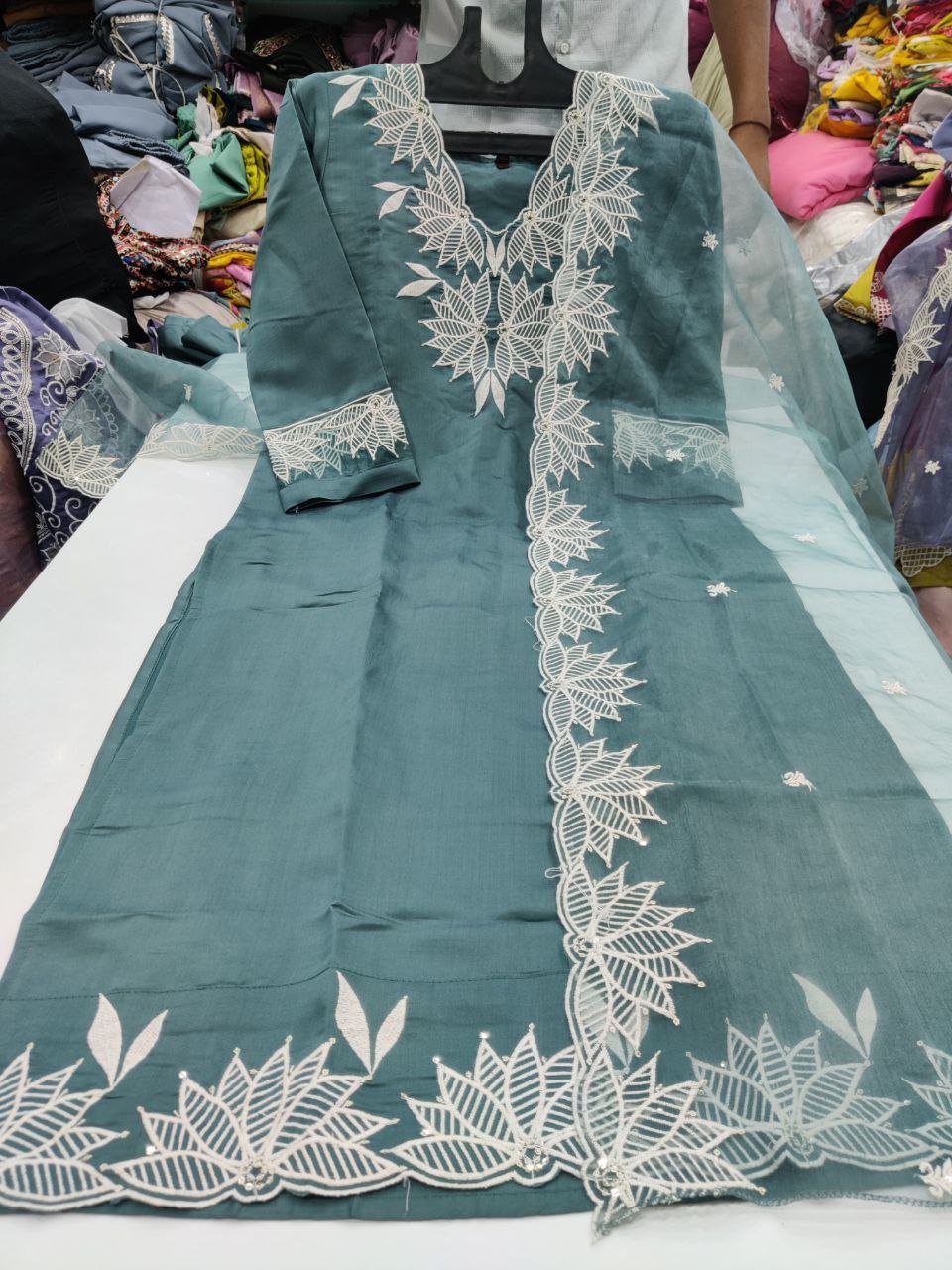fancy top daman  & dupatta