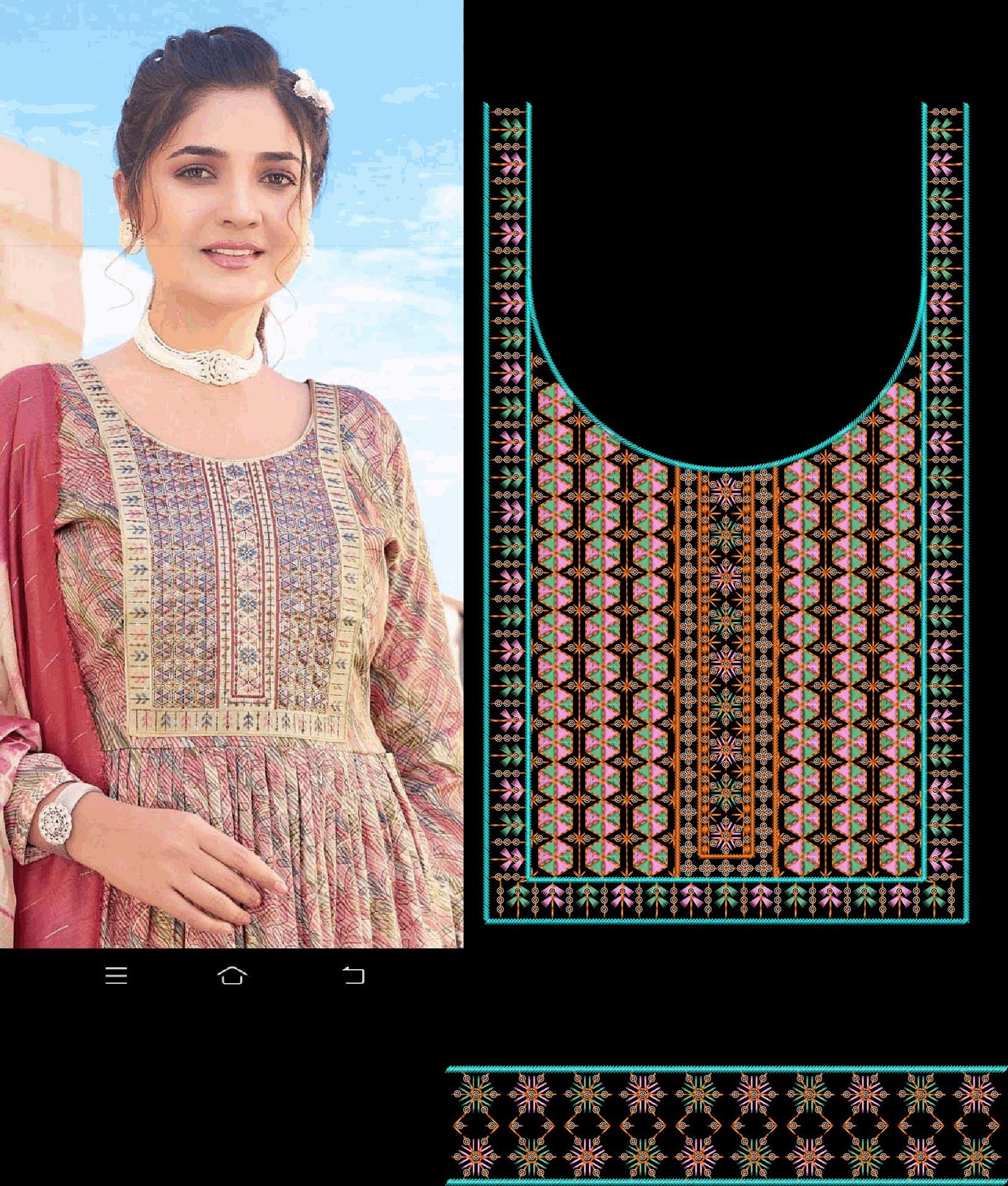 fancy kurti neck