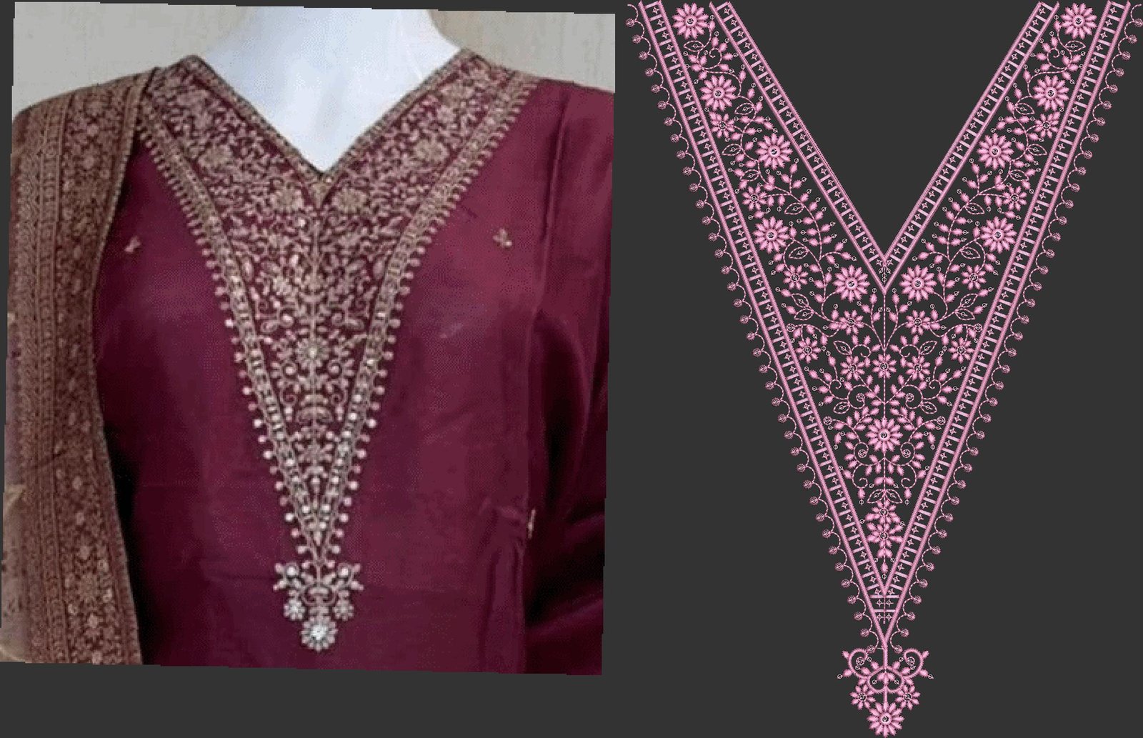fancy kurti neck