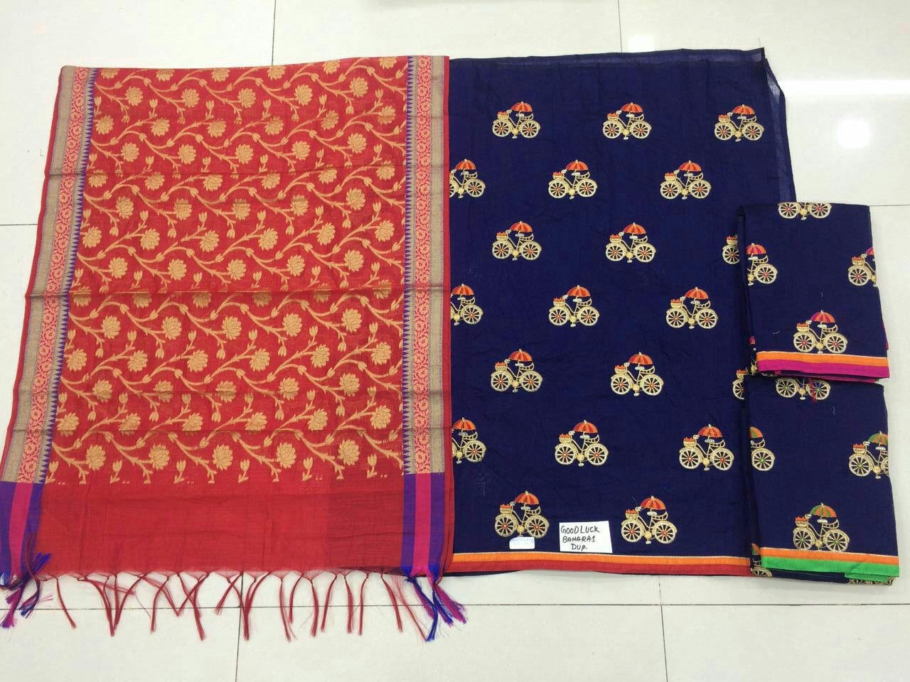 Daman & Single Head top & Duppata