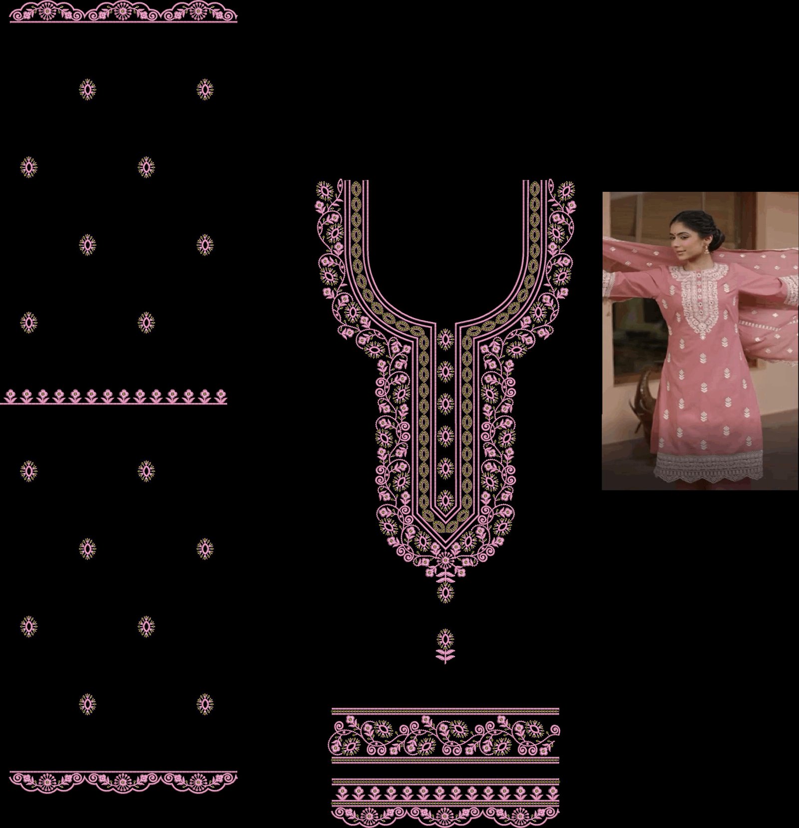 fancy kurti & daman