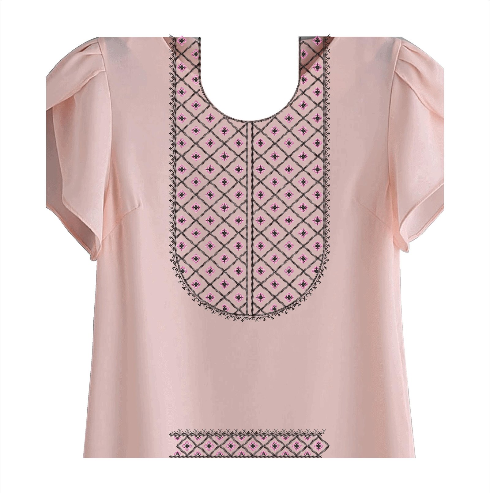 FANCY KURTI NECK PATTI DAMAN