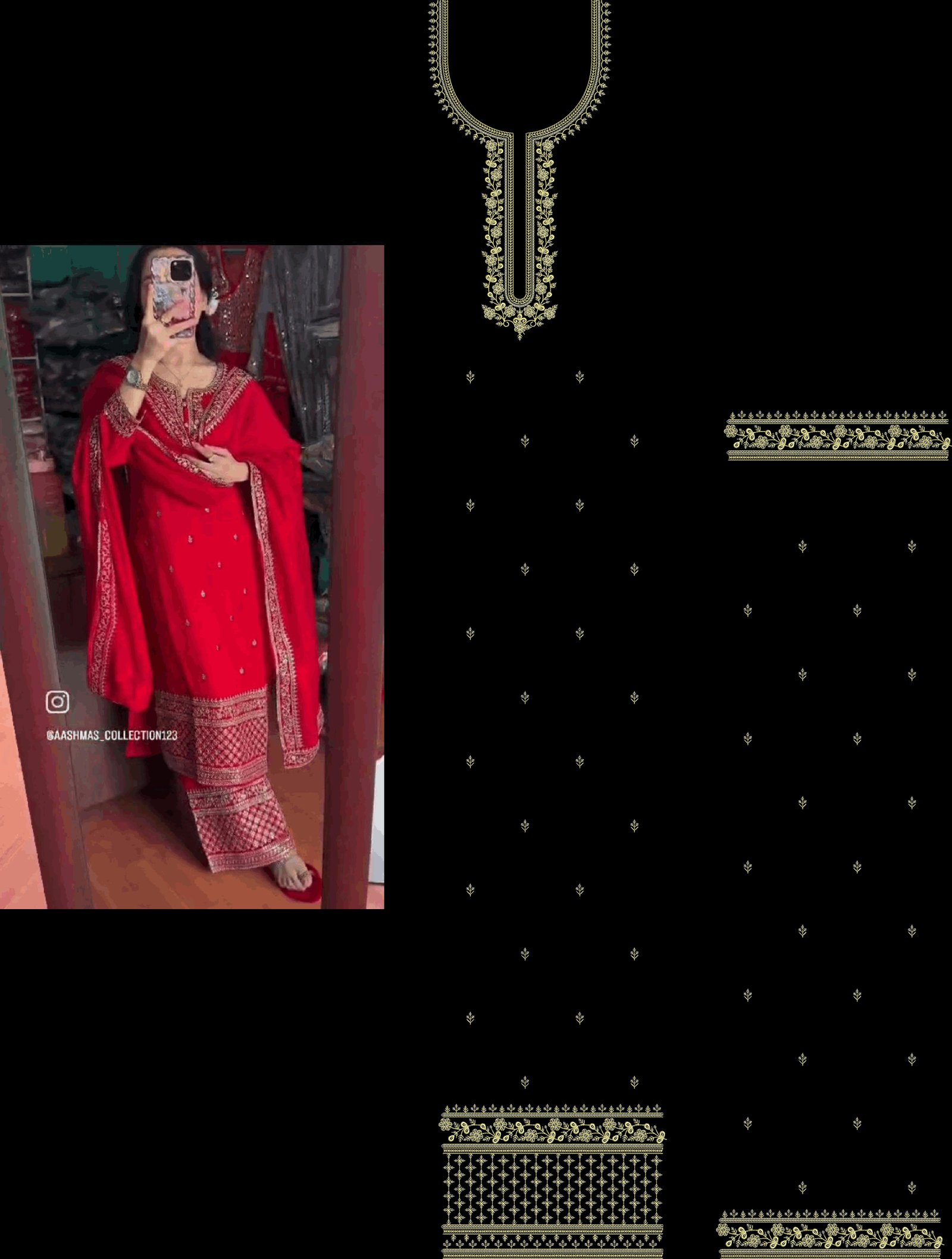 FANCY KURTI NECK PATTI DAMAN