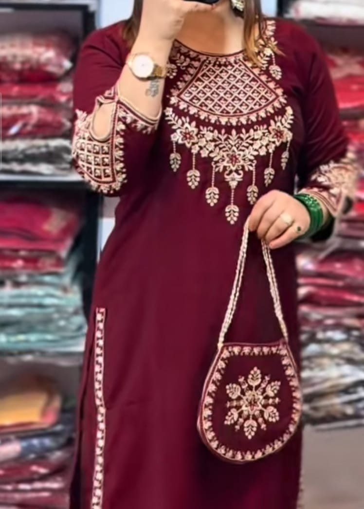 FANCY KURTI NECK PATTI DAMAN
