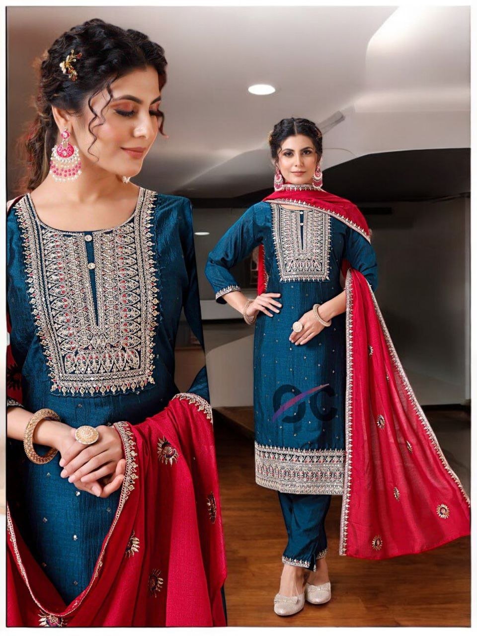 FANCY KURTI NECK PATTI DAMAN