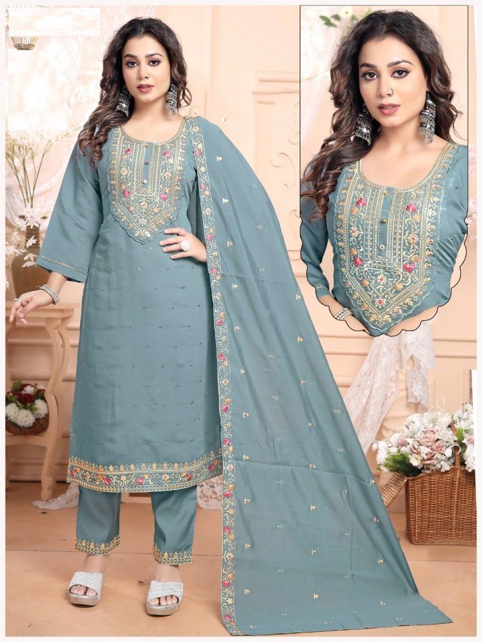 FANCY KURTI NECK PATTI DAMAN