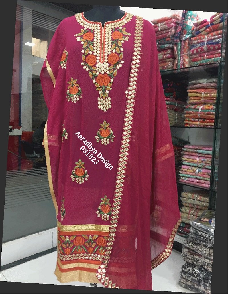 Daman & Single Head top & Duppata