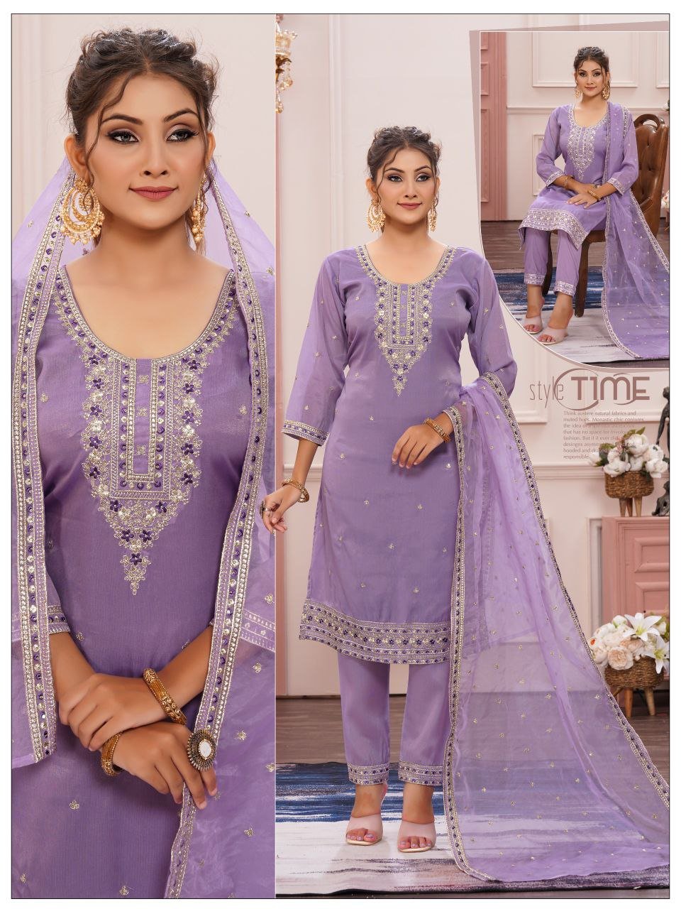 FANCY KURTI NECK PATTI DAMAN