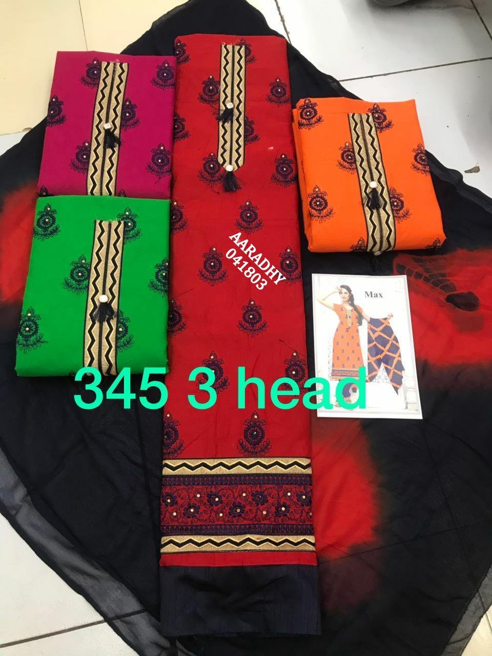 Daman & Single Head top & Duppata
