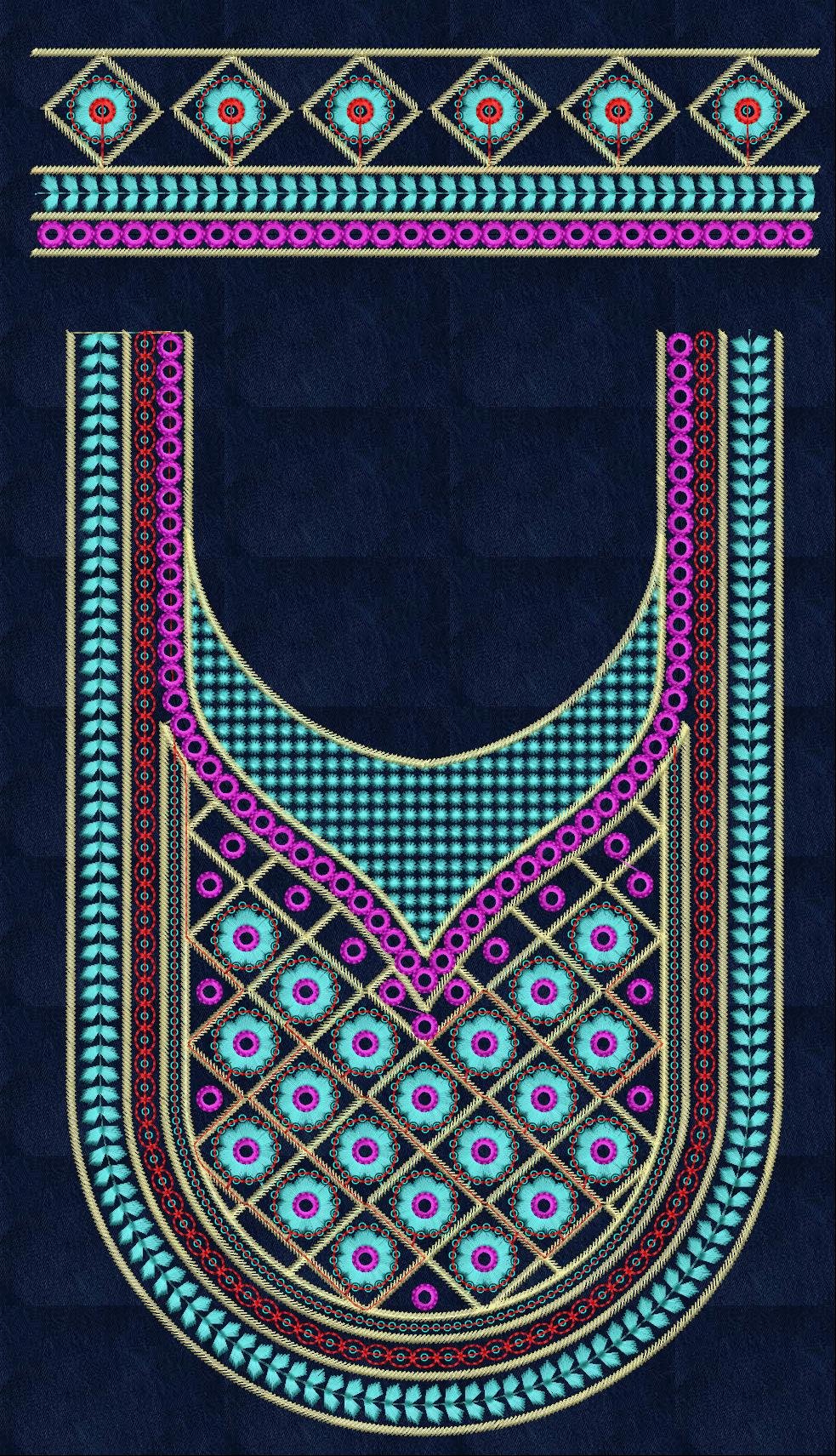 FANCY KURTI NECK PATTI DAMAN