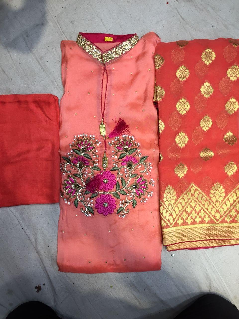 Daman & Single Head top & Duppata