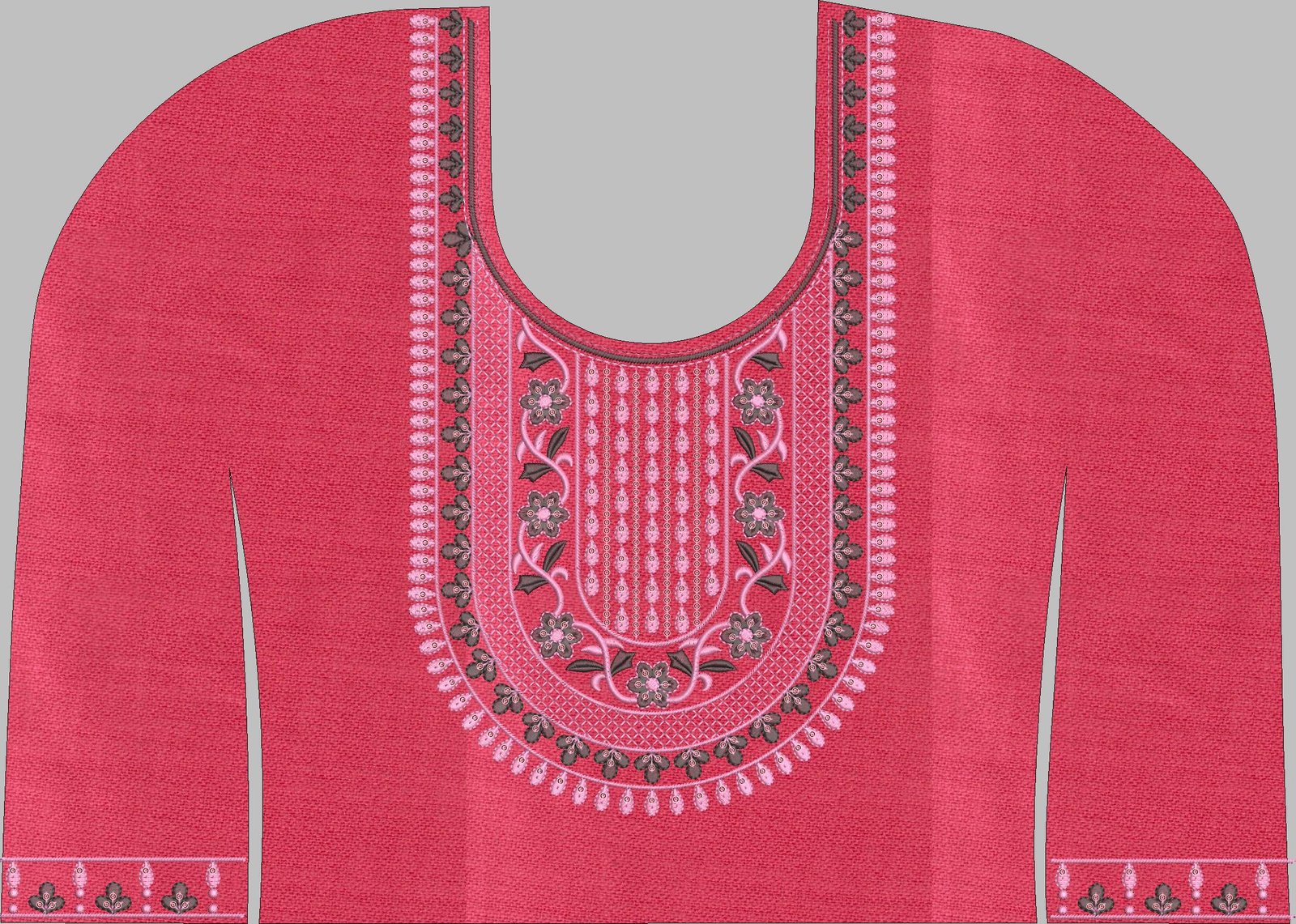 FANCY KURTI NECK PATTI DAMAN
