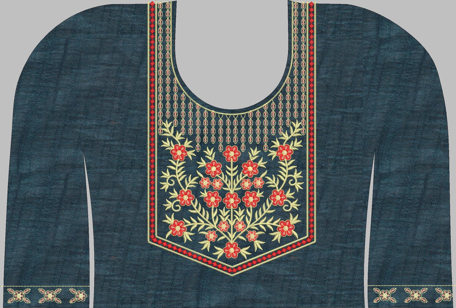 FANCY KURTI NECK PATTI DAMAN